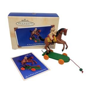 Vintage 2002 Hallmark A Pony for Christmas #5 In Series Keepsake Ornament